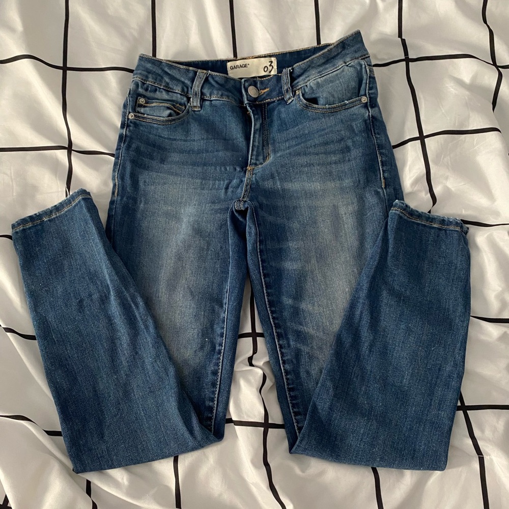 Garage Brand Mid Rise Skinny Jeans